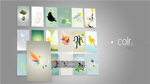  in this case a pack of 18 wallpapers for Zune HD in resolution 272 × 480 