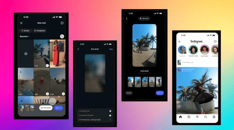 Instagram presenta “First Draft” para simplificar la edición de Reels