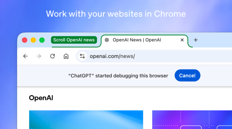 OpenAI actualiza la extensión de ChatGPT para Chrome y permite interactuar con las pestañas abiertas